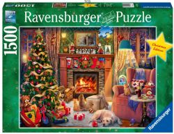 *25 RAVENSBURGER CASSE-TÊTE 1500 PIÈCES - L'ÉVEIL DE NOËL (LE RÉVEILLON DE NOEL) #12000717